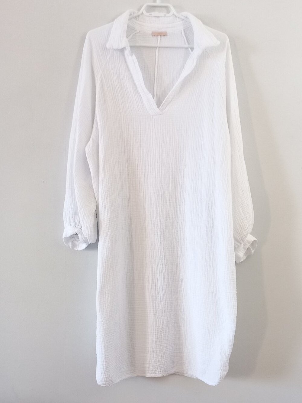 NAIS white cotton gauze long dress